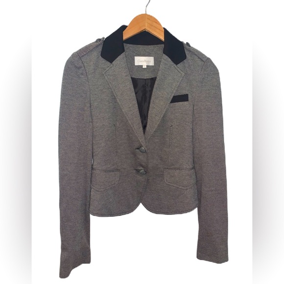 Costa Blanca Gray and Black Cropped Jacket Size 2 - Picture 1 of 6